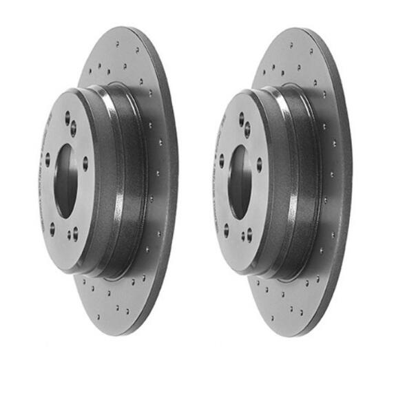 Brembo Brakes Kit Pads and Rotors Rear (278mm) (Xtra) (LowMet